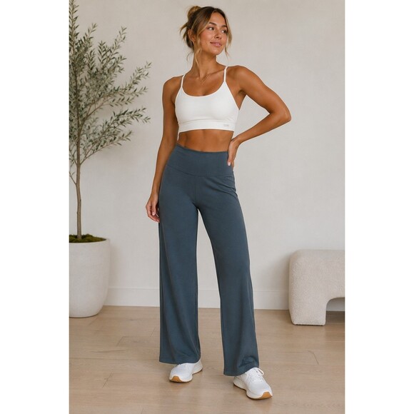 Vuori Pants - Vuori Wide Leg Pants Flare Leg High Rise Leggings VW4039 XS Green Yoga Workout